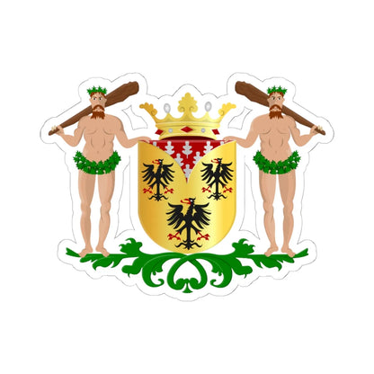 Zuidwolde wapen (Netherlands) (Coat of Arms) STICKER Vinyl Kiss-Cut Decal 6 Inch White - The Sticker Space