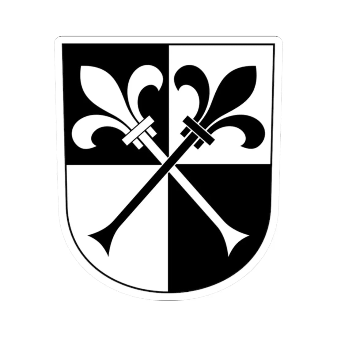 Zullwil-blazon (Switzerland) (Coat of Arms) STICKER Vinyl Kiss-Cut Decal 2 Inch White - The Sticker Space