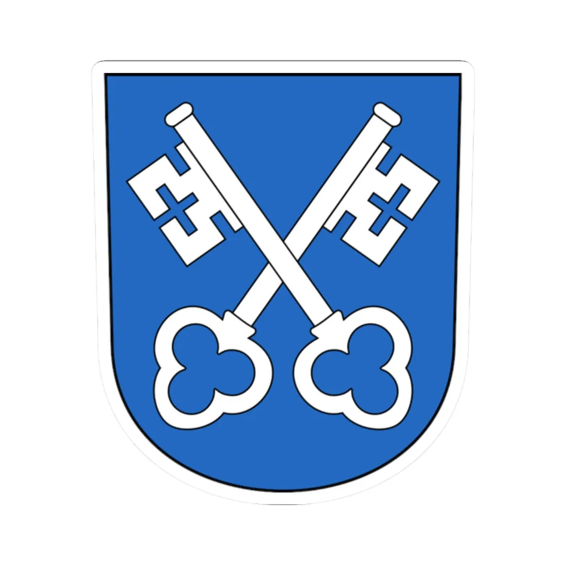 Zumikon-blazon (Switzerland) (Coat of Arms) STICKER Vinyl Kiss-Cut Decal 2 Inch White - The Sticker Space
