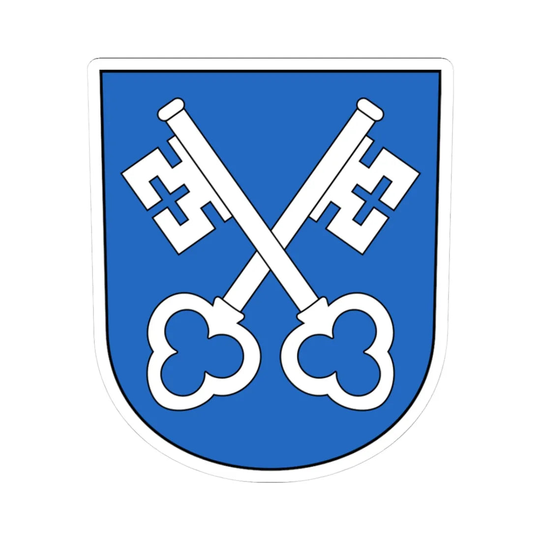 Zumikon-blazon (Switzerland) (Coat of Arms) STICKER Vinyl Kiss-Cut Decal 3 Inch White - The Sticker Space