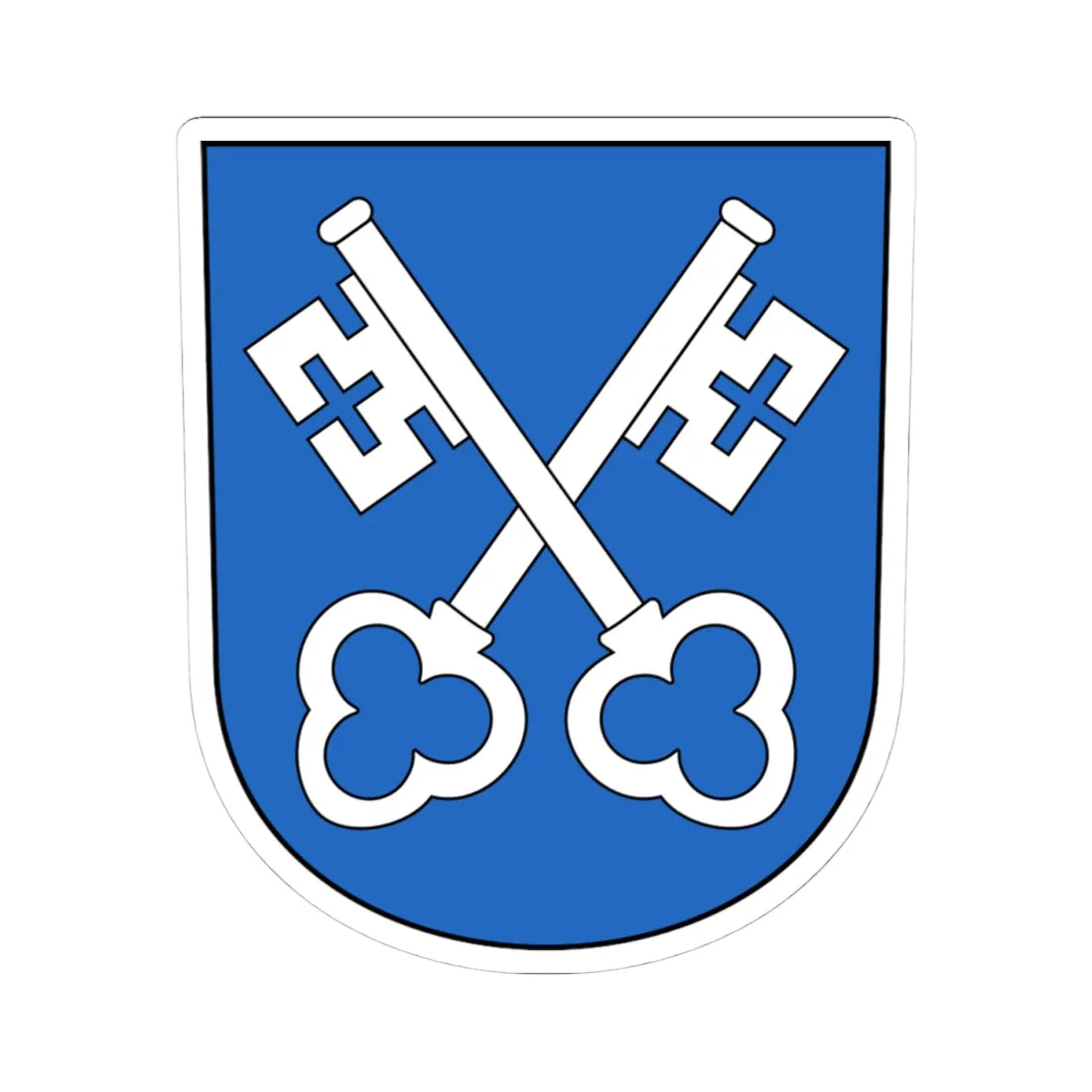Zumikon-blazon (Switzerland) (Coat of Arms) STICKER Vinyl Kiss-Cut Decal 4 Inch White - The Sticker Space