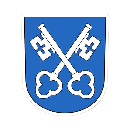 Zumikon-blazon (Switzerland) (Coat of Arms) STICKER Vinyl Kiss-Cut Decal 4 Inch White - The Sticker Space