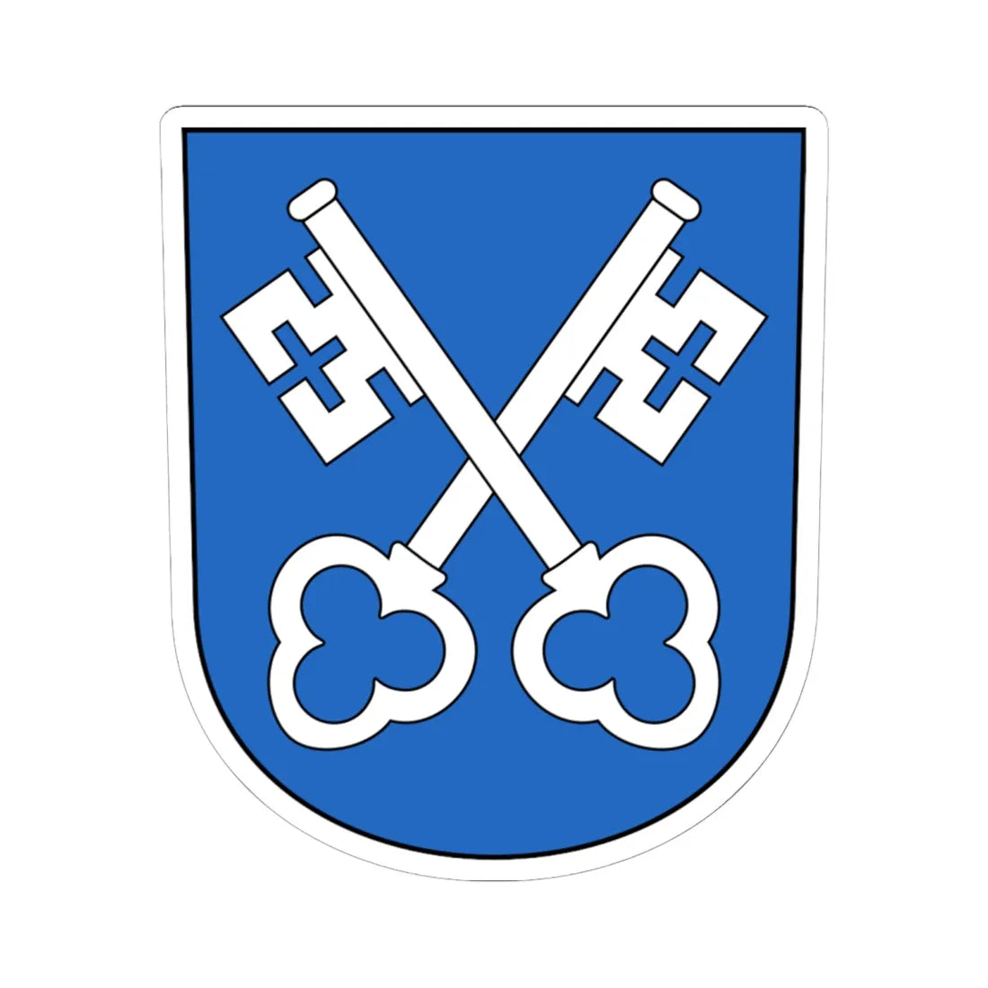 Zumikon-blazon (Switzerland) (Coat of Arms) STICKER Vinyl Kiss-Cut Decal 6 Inch White - The Sticker Space