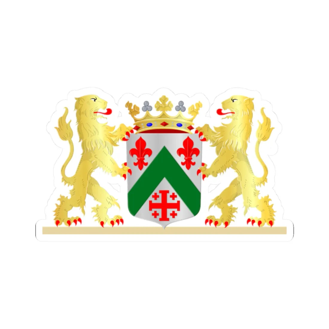 Zundert wapen (Netherlands) (Coat of Arms) STICKER Vinyl Kiss-Cut Decal 2 Inch White - The Sticker Space