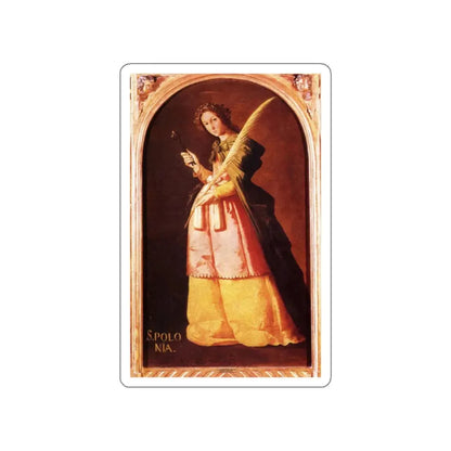 ZURBARAN, Francisco de - St. Apolonia (Artwork) STICKER Vinyl Die-Cut Decal White Die-Cut 2 Inch - The Sticker Space
