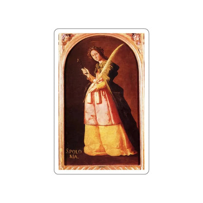 ZURBARAN, Francisco de - St. Apolonia (Artwork) STICKER Vinyl Die-Cut Decal White Die-Cut 5 Inch - The Sticker Space