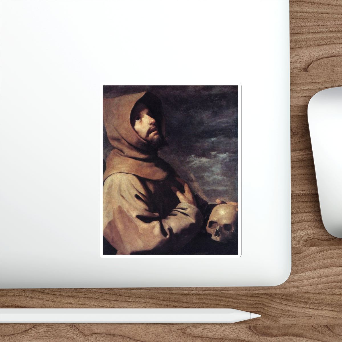 ZURBARAN, Francisco de - St Francis (Artwork) STICKER Vinyl Die-Cut Decal-The Sticker Space