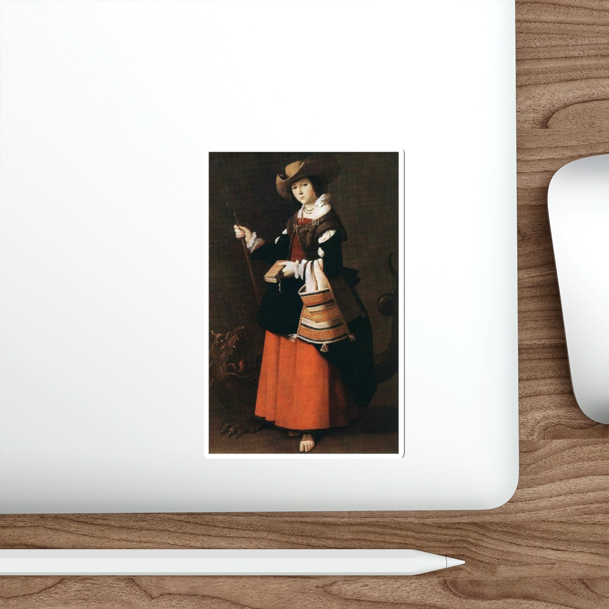 ZURBARAN, Francisco de - St Margaret (Artwork) STICKER Vinyl Die-Cut Decal-The Sticker Space