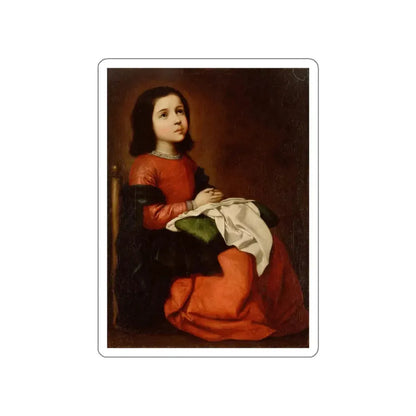 ZURBARAN, Francisco de -  The Childhood of the Virgin (Artwork) STICKER Vinyl Die-Cut Decal White Die-Cut 6 Inch - The Sticker Space