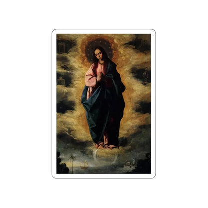 ZURBARAN, Francisco de - The Immaculate Conception (Artwork) STICKER Vinyl Die-Cut Decal White Die-Cut 5 Inch - The Sticker Space
