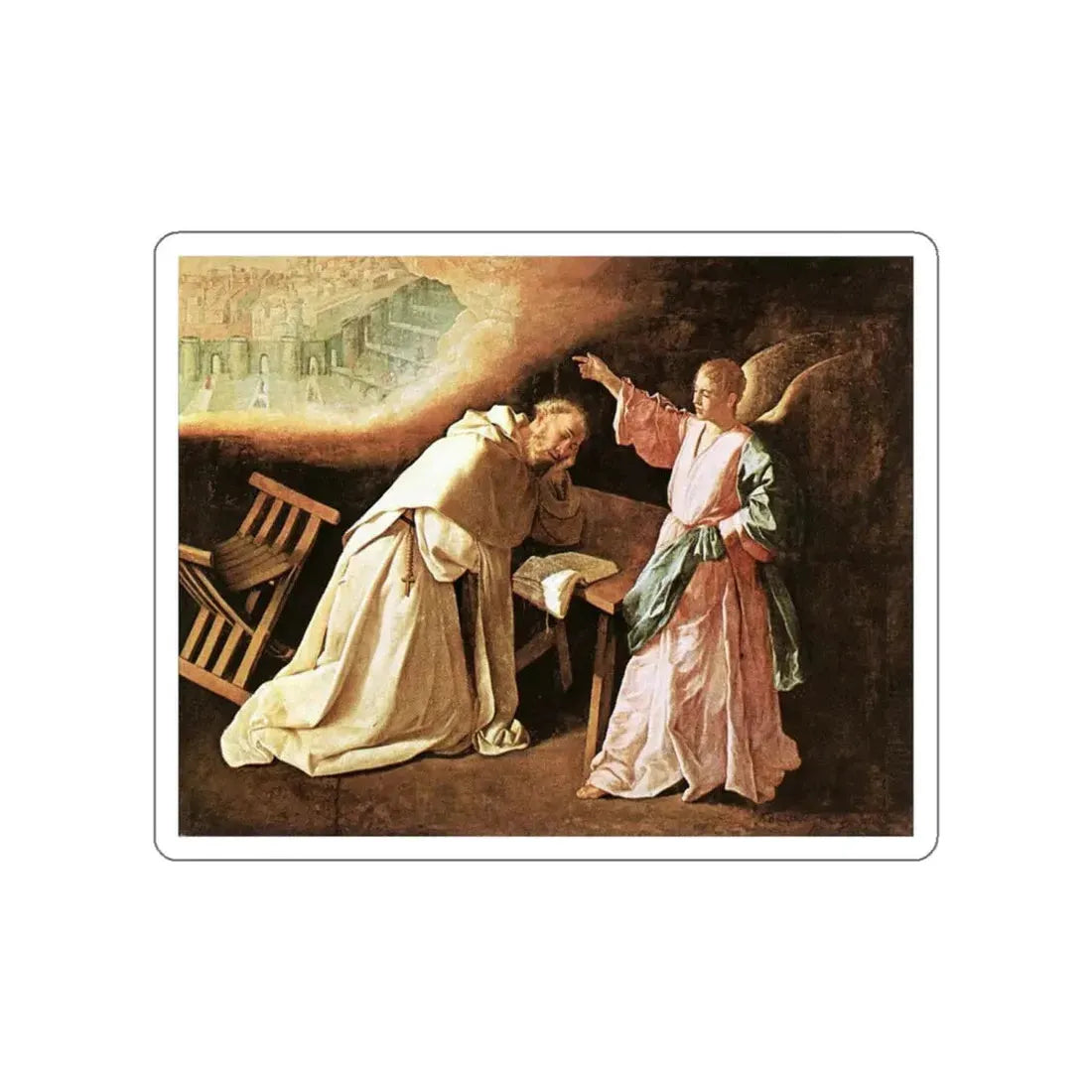 ZURBARAN, Francisco de - The Vision of St Peter of Nolasco (Artwork) STICKER Vinyl Die-Cut Decal - The Sticker Space