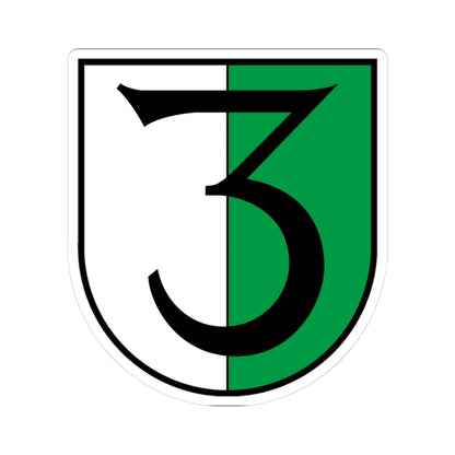 Zurzach Bezirk Wappen (Switzerland) (Coat of Arms) STICKER Vinyl Kiss-Cut Decal 3 Inch White - The Sticker Space