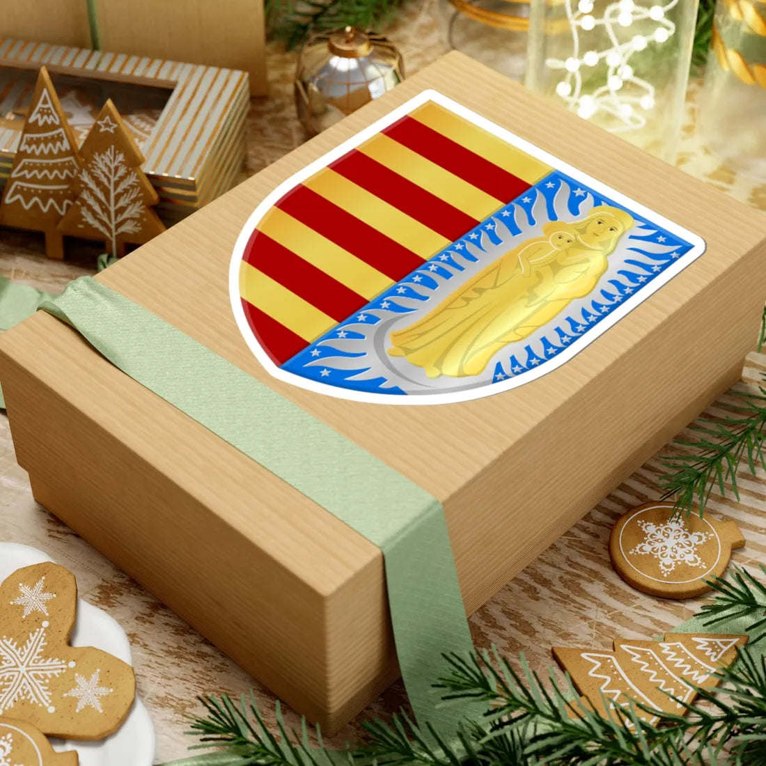 Zutendaal wapen (Belgium) (Coat of Arms) STICKER Vinyl Kiss-Cut Decal - The Sticker Space