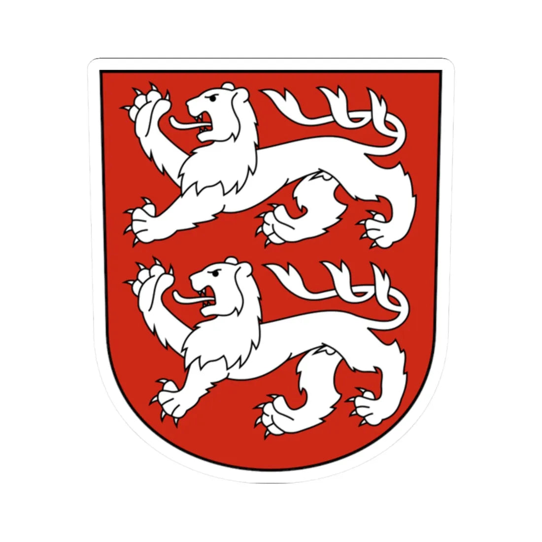 Zuzwil SG-blazon (Switzerland) (Coat of Arms) STICKER Vinyl Kiss-Cut Decal 2 Inch White - The Sticker Space