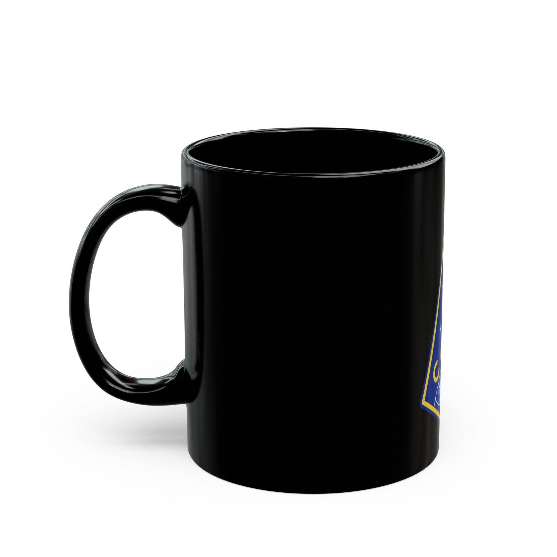 Zvezda Rocket (Soyuz Programme) Black Coffee Mug-The Sticker Space