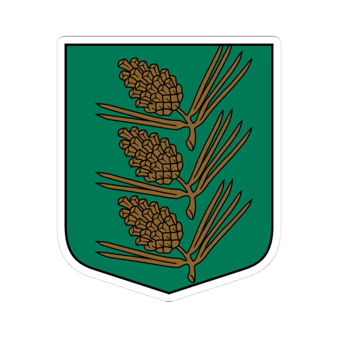 Zvārtavas pagasta ģerbonis (Latvia) (Coat of Arms) STICKER Vinyl Kiss-Cut Decal 4 Inch White - The Sticker Space