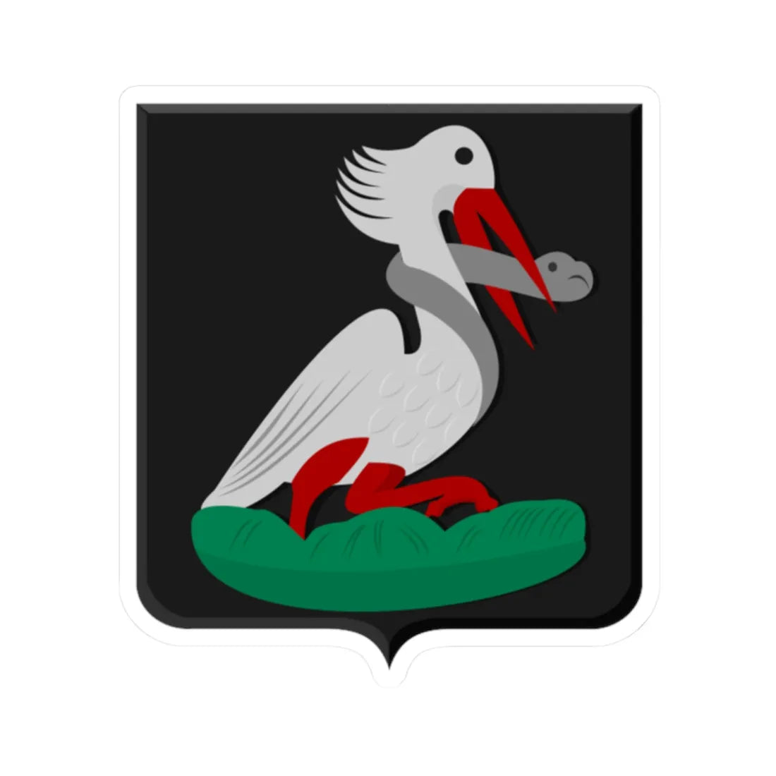 Zwaag wapen raadshuisversie (Netherlands) (Coat of Arms) STICKER Vinyl Kiss-Cut Decal 2 Inch White - The Sticker Space