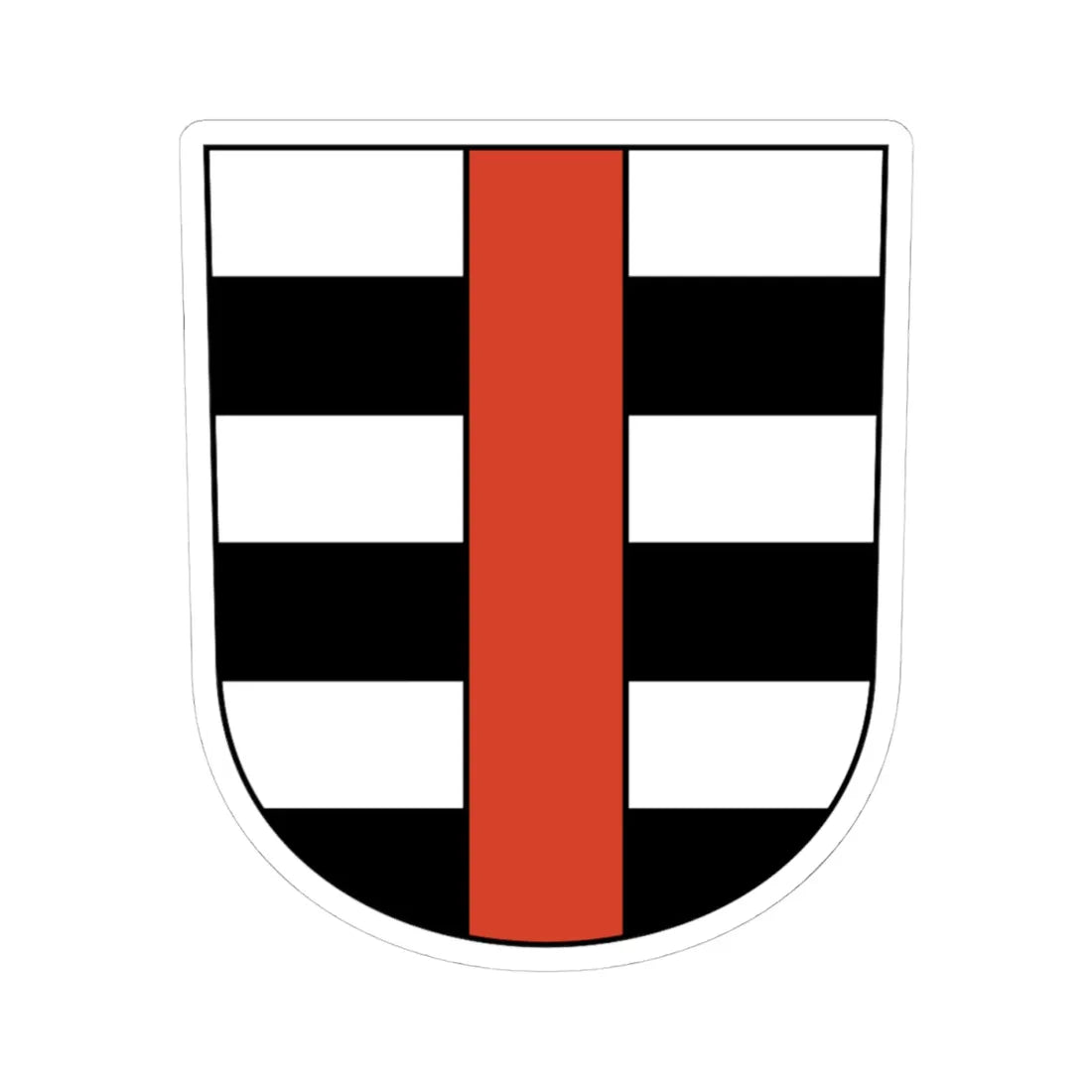 Zwillikon (Switzerland) (Coat of Arms) STICKER Vinyl Kiss-Cut Decal 4 Inch White - The Sticker Space