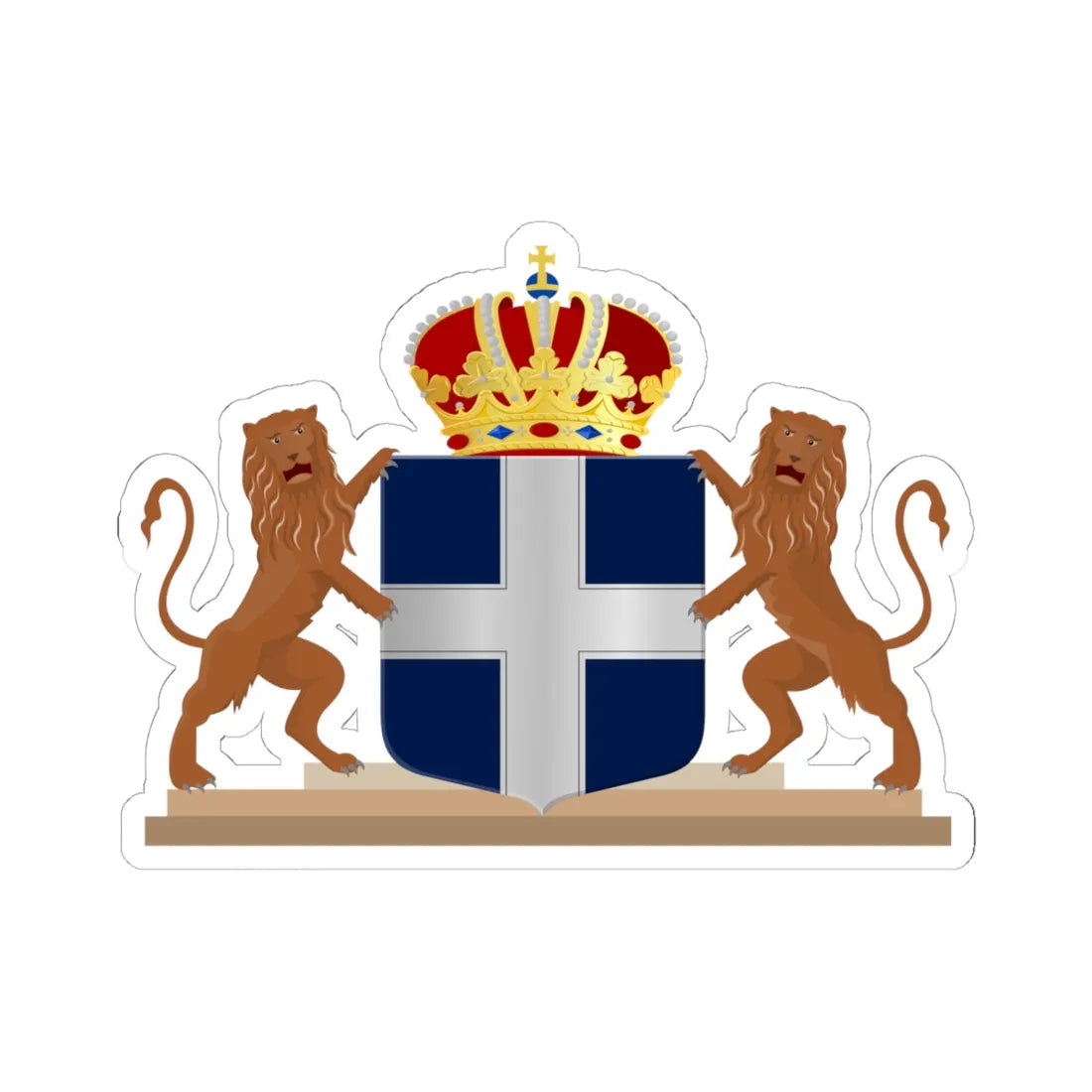 Zwolle wapen 1819 (Netherlands) (Coat of Arms) STICKER Vinyl Kiss-Cut Decal 6 Inch White - The Sticker Space