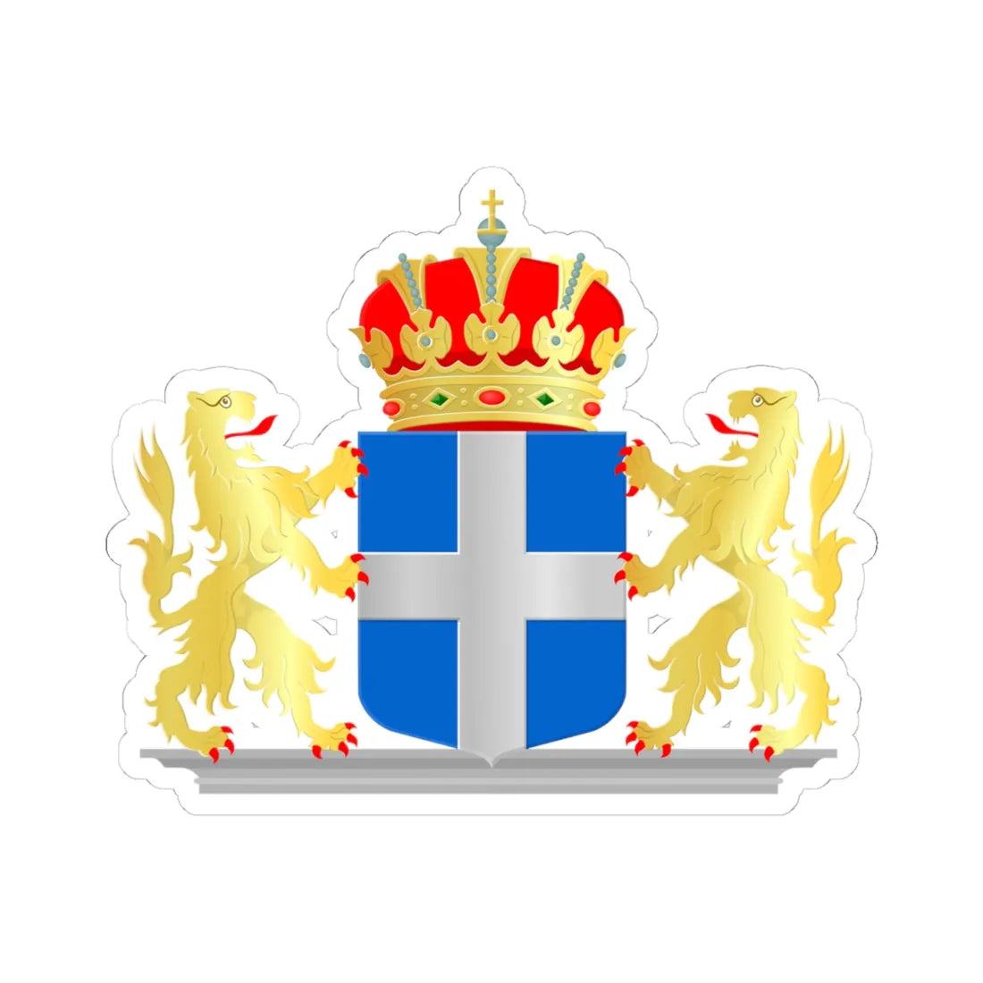 Zwolle wapen HRvA (Netherlands) (Coat of Arms) STICKER Vinyl Kiss-Cut Decal 4 Inch White - The Sticker Space