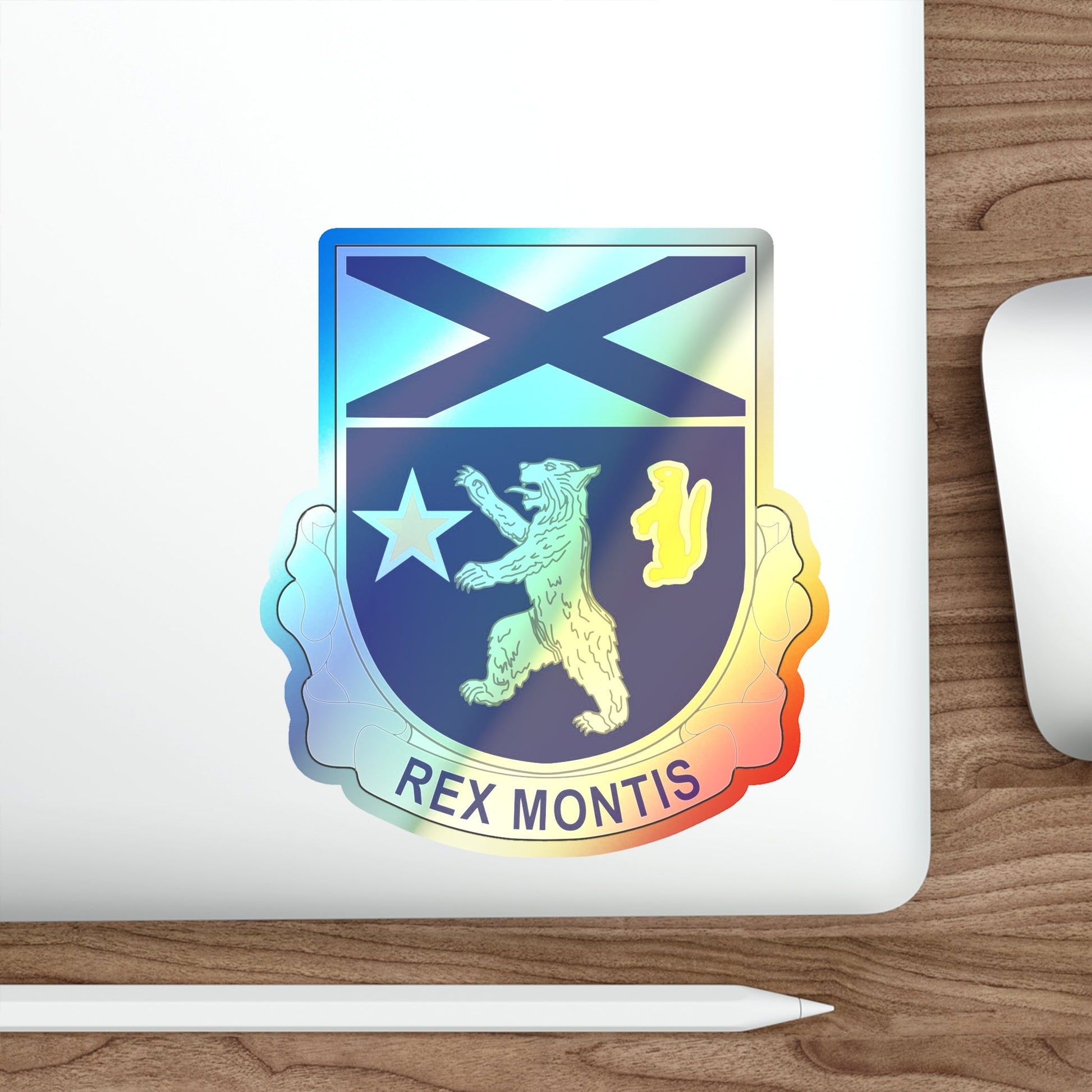 136th Infantry Regiment (U.S. Army) Holographic STICKER Die-Cut Vinyl Decal-The Sticker Space