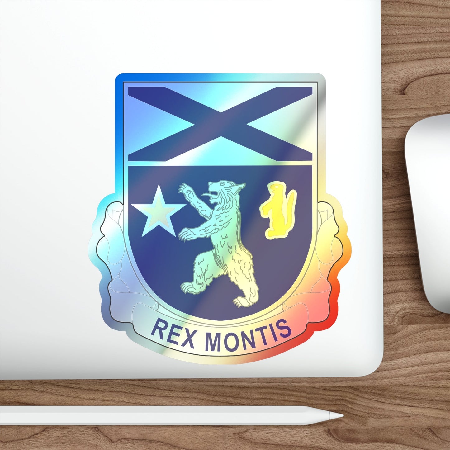 136th Infantry Regiment (U.S. Army) Holographic STICKER Die-Cut Vinyl Decal-The Sticker Space