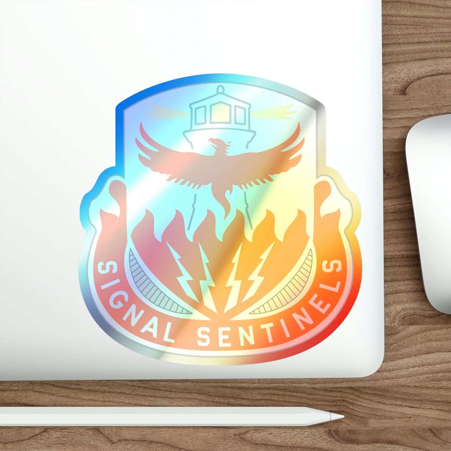 156 Signal Battalion (U.S. Army) Holographic STICKER Die-Cut Vinyl Decal-The Sticker Space