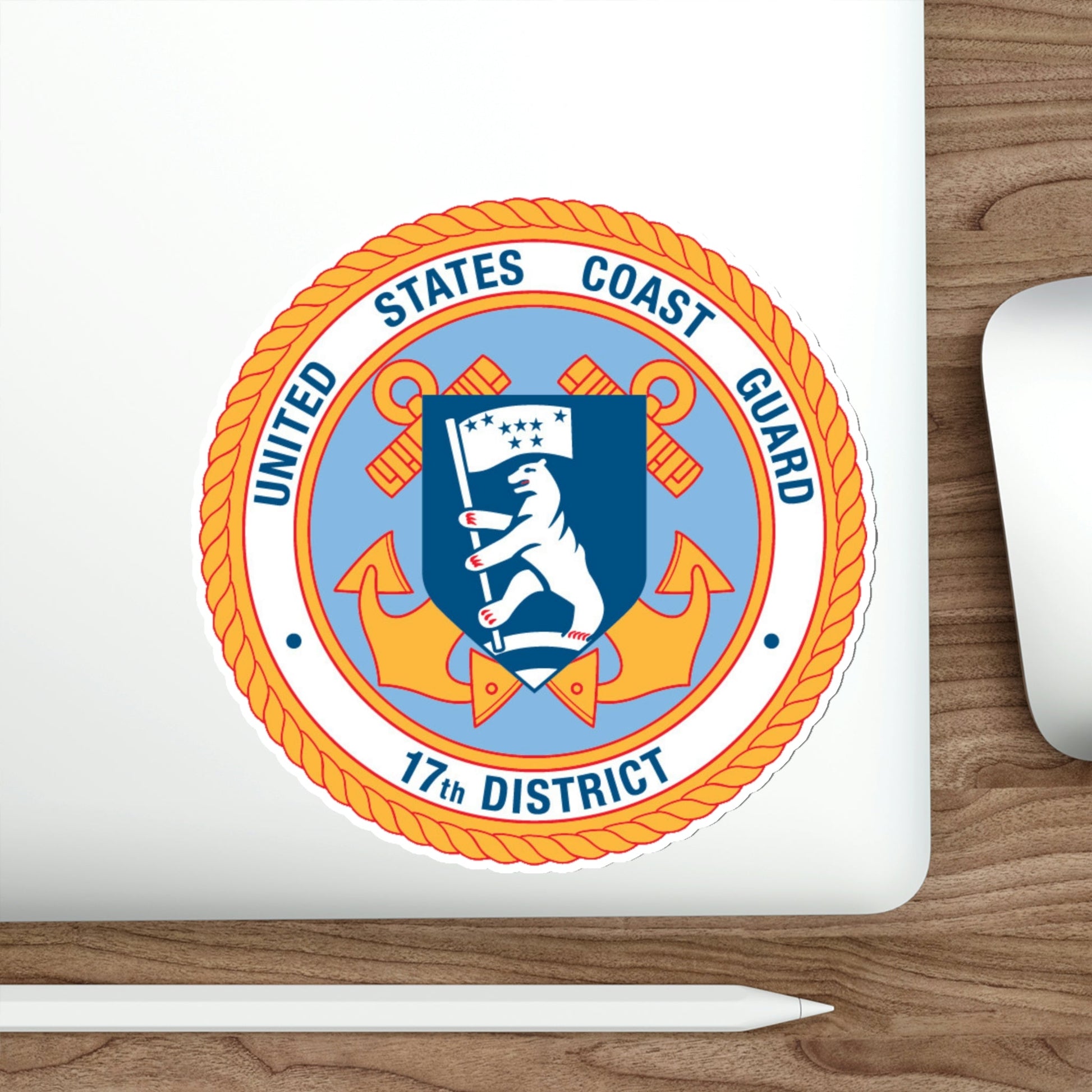 17th CG District (U.S. Coast Guard) STICKER Vinyl Die-Cut Decal-The Sticker Space