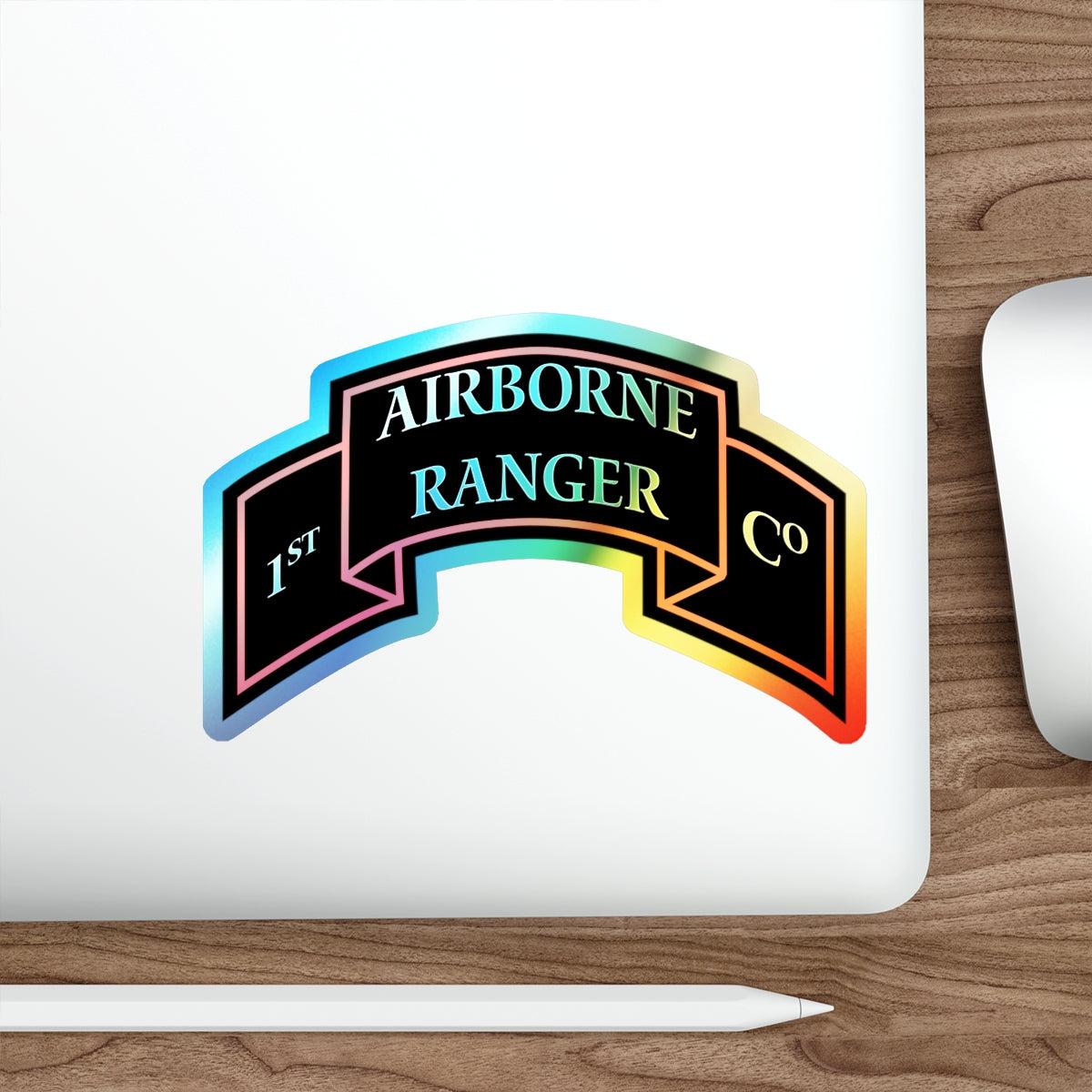 1st Ranger Infantry Company (U.S. Army) Holographic STICKER Die-Cut Vinyl Decal-The Sticker Space