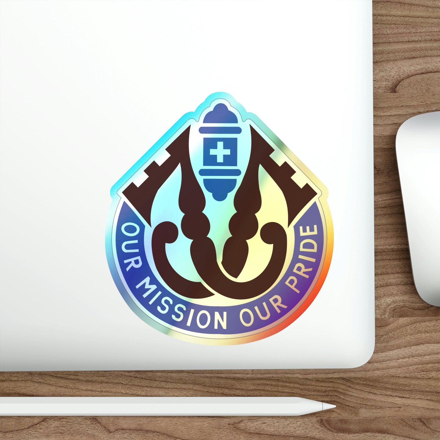 201 Evacuation Hospital (U.S. Army) Holographic STICKER Die-Cut Vinyl Decal-The Sticker Space