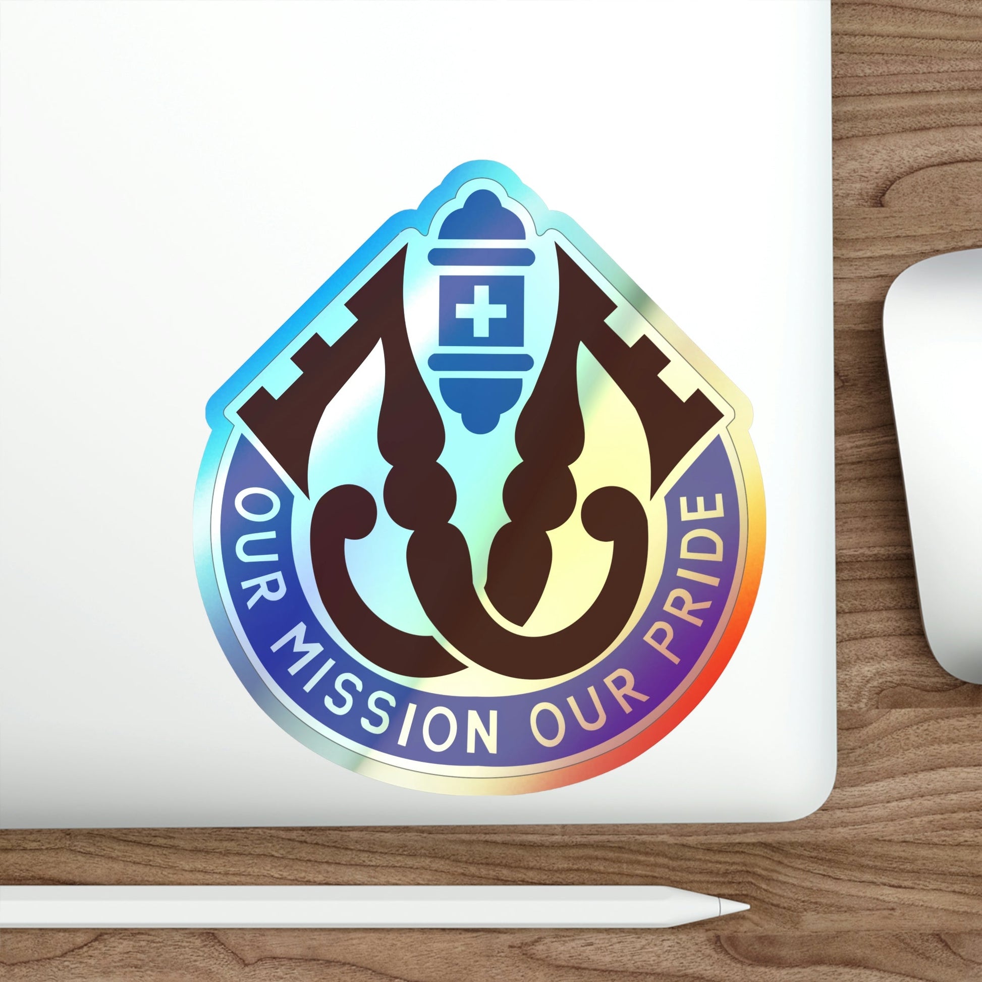 201 Evacuation Hospital (U.S. Army) Holographic STICKER Die-Cut Vinyl Decal-The Sticker Space