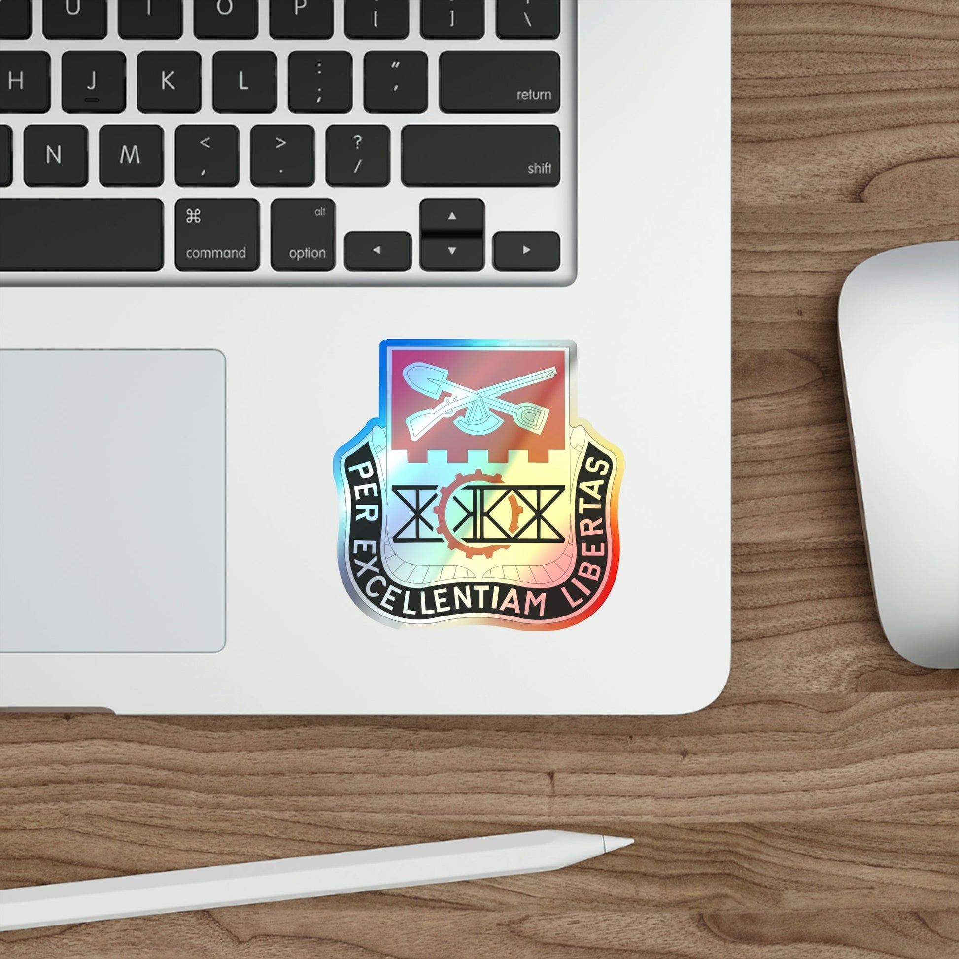 206 Engineer Battalion (U.S. Army) Holographic STICKER Die-Cut Vinyl Decal-The Sticker Space