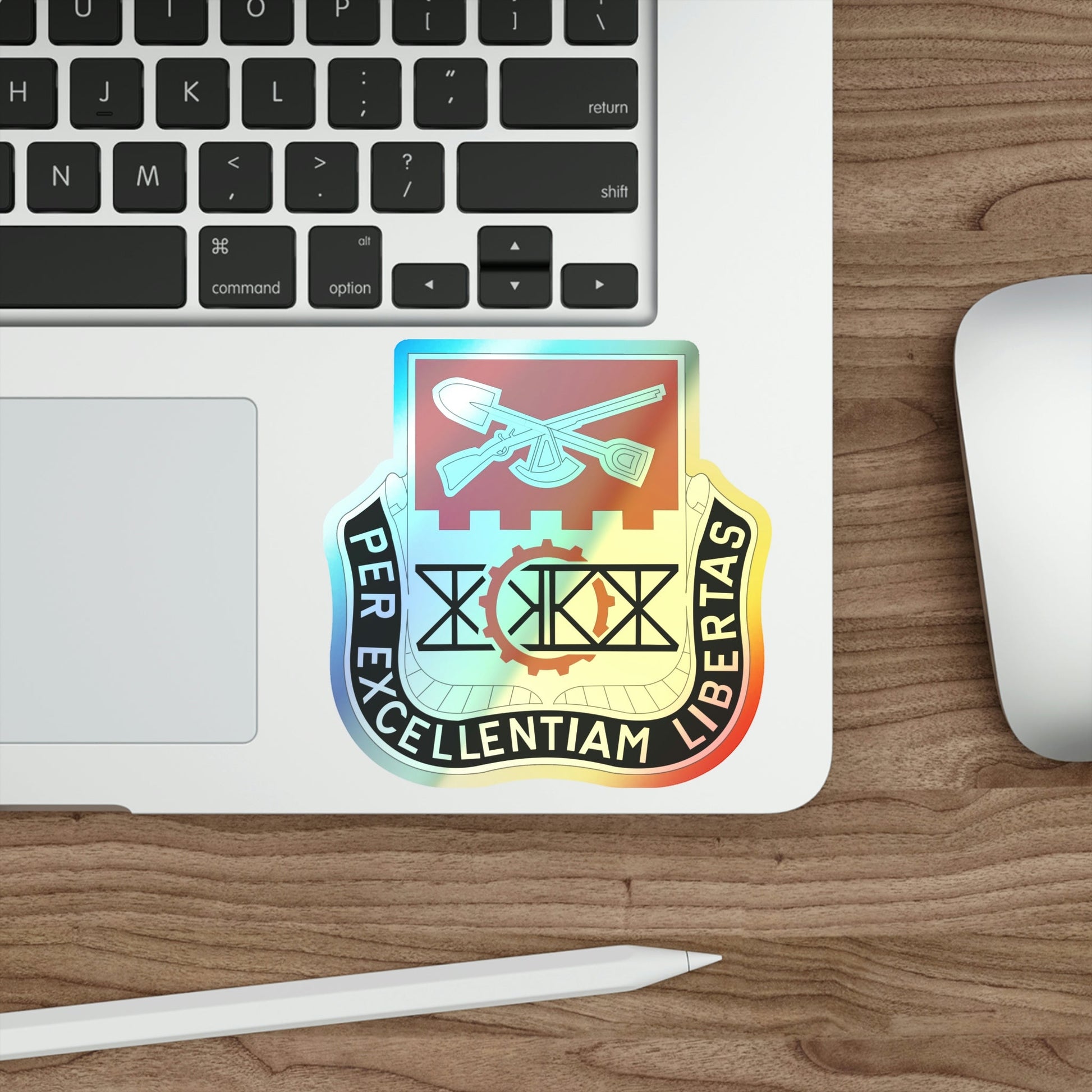 206 Engineer Battalion (U.S. Army) Holographic STICKER Die-Cut Vinyl Decal-The Sticker Space