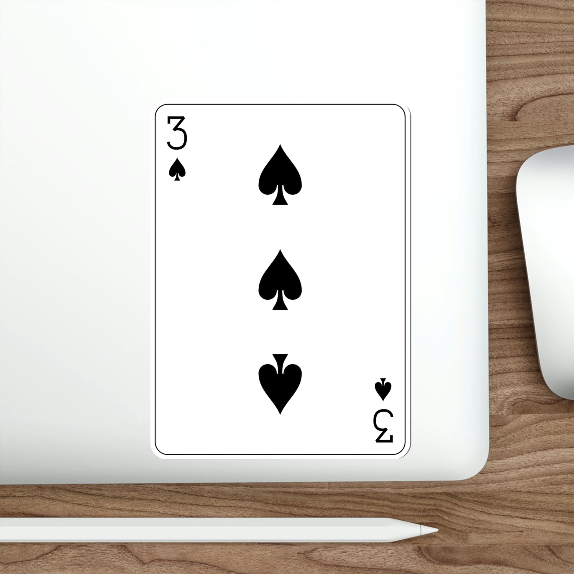 3 of Spades Playing Card STICKER Vinyl Die-Cut Decal-The Sticker Space