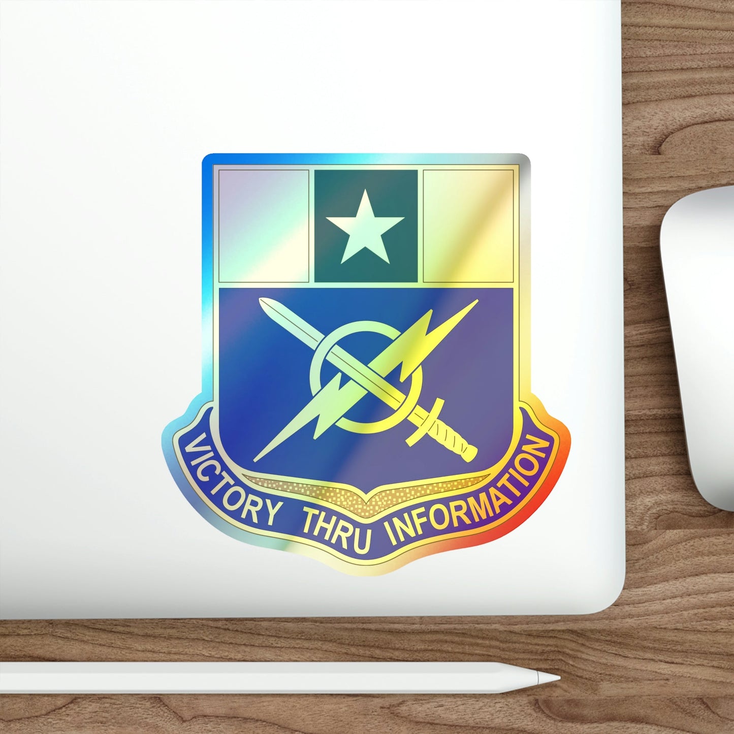 302 Information Operations Battalion (U.S. Army) Holographic STICKER Die-Cut Vinyl Decal-The Sticker Space