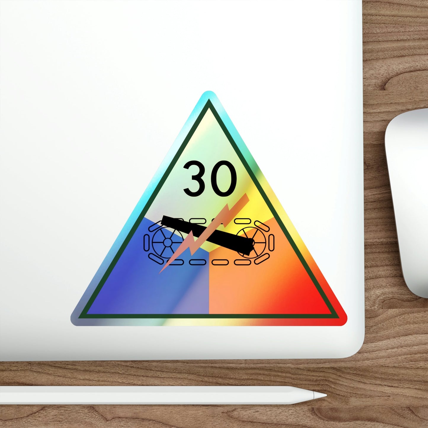 30th Armored Division (U.S. Army) Holographic STICKER Die-Cut Vinyl Decal-The Sticker Space