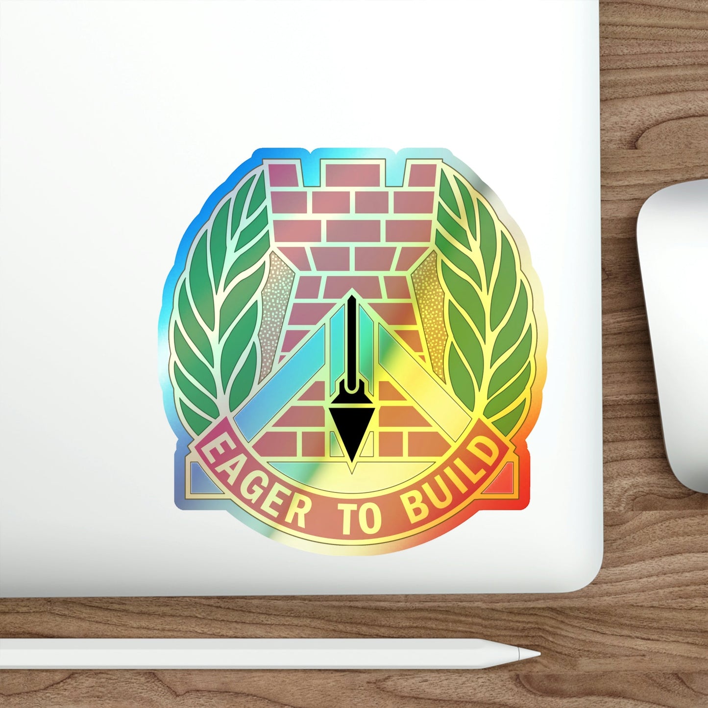 329 Engineer Group (U.S. Army) Holographic STICKER Die-Cut Vinyl Decal-The Sticker Space