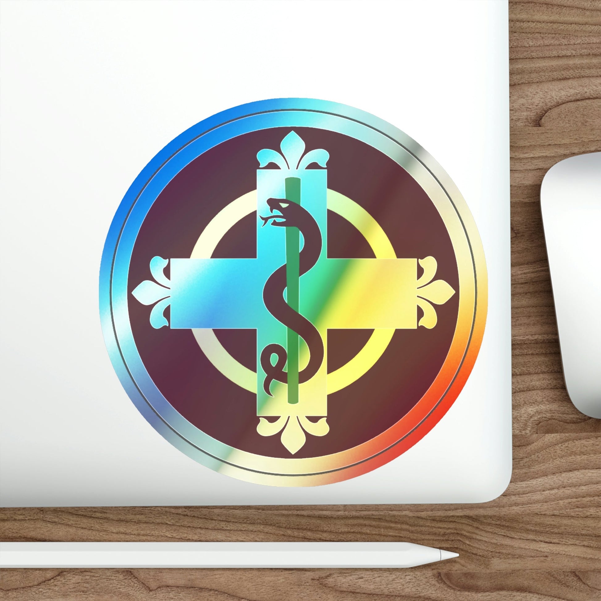 338 Medical Brigade (U.S. Army) Holographic STICKER Die-Cut Vinyl Decal-The Sticker Space