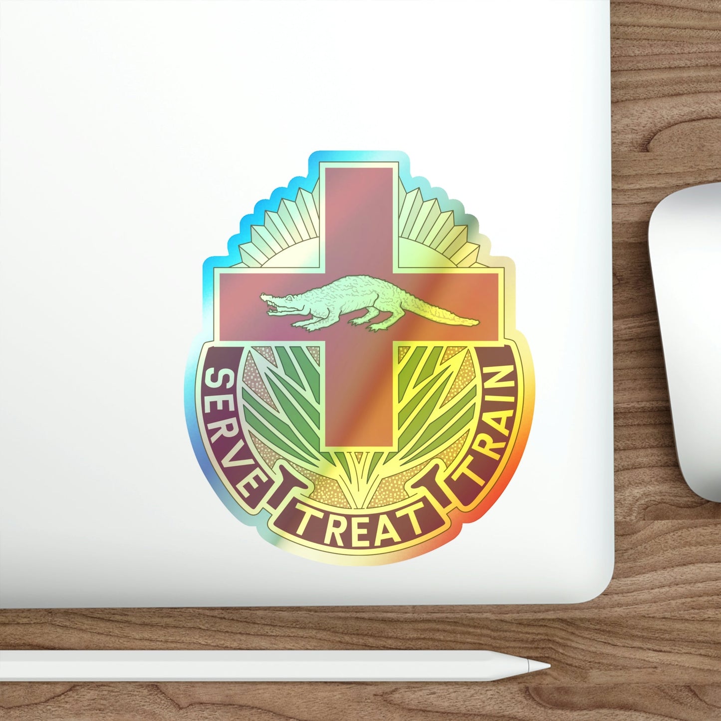 345 Field Hospital (U.S. Army) Holographic STICKER Die-Cut Vinyl Decal-The Sticker Space