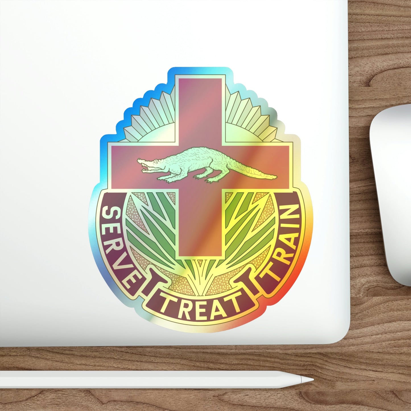 345 Field Hospital (U.S. Army) Holographic STICKER Die-Cut Vinyl Decal-The Sticker Space