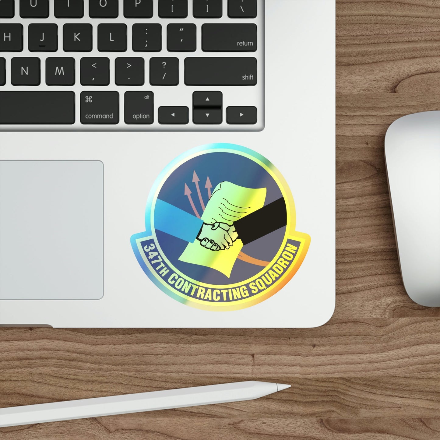 347th Contracting Squadron (U.S. Air Force) Holographic STICKER Die-Cut Vinyl Decal-The Sticker Space