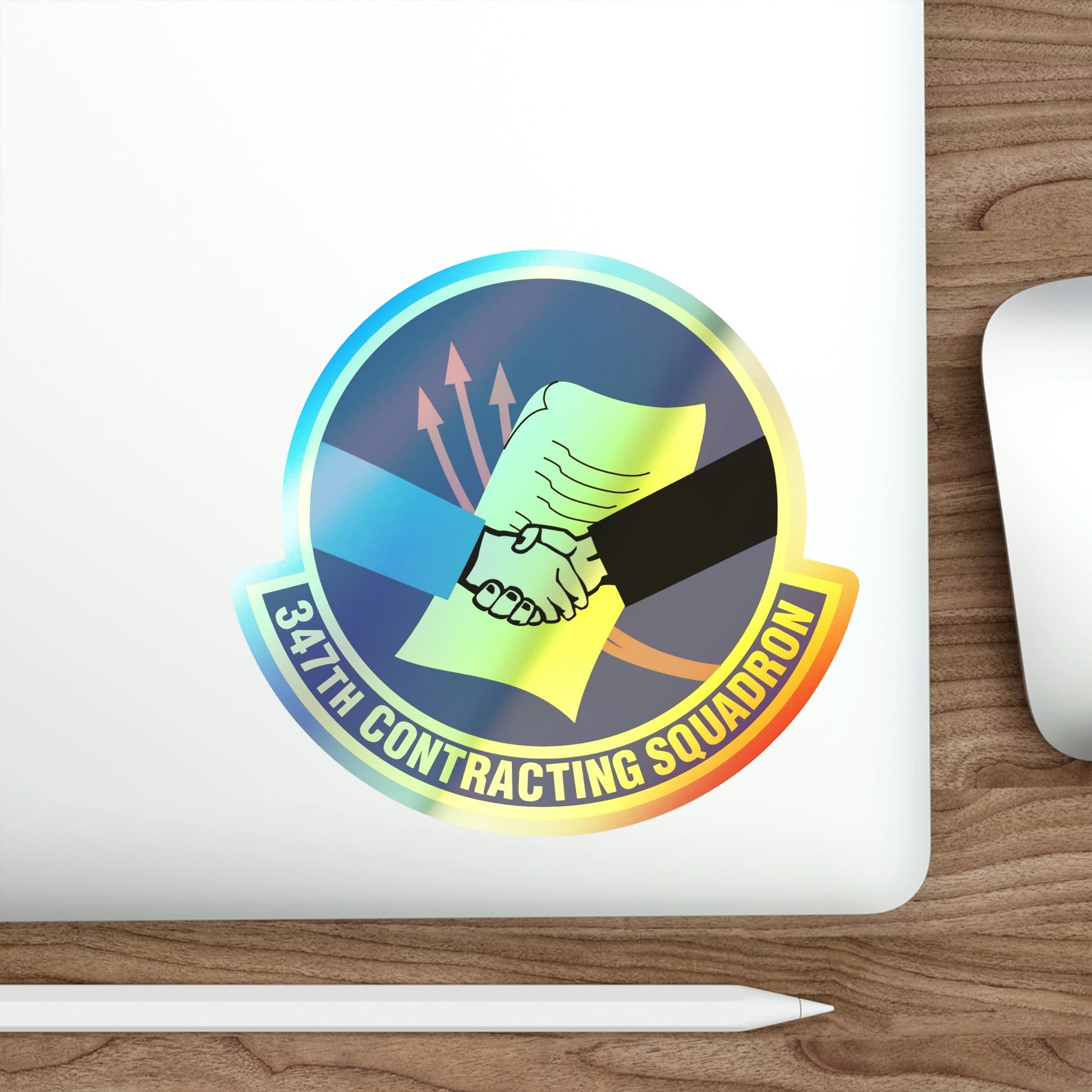 347th Contracting Squadron (U.S. Air Force) Holographic STICKER Die-Cut Vinyl Decal-The Sticker Space