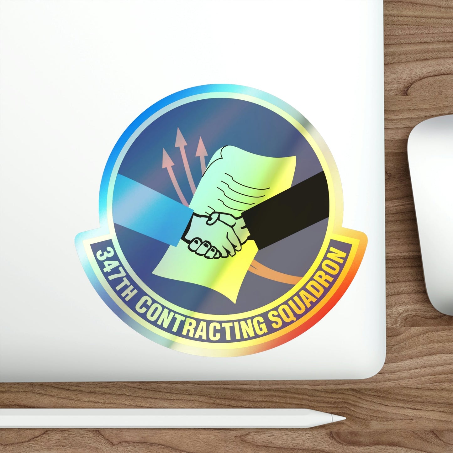 347th Contracting Squadron (U.S. Air Force) Holographic STICKER Die-Cut Vinyl Decal-The Sticker Space