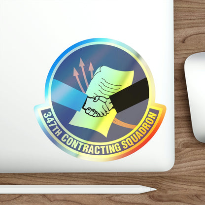 347th Contracting Squadron (U.S. Air Force) Holographic STICKER Die-Cut Vinyl Decal-The Sticker Space