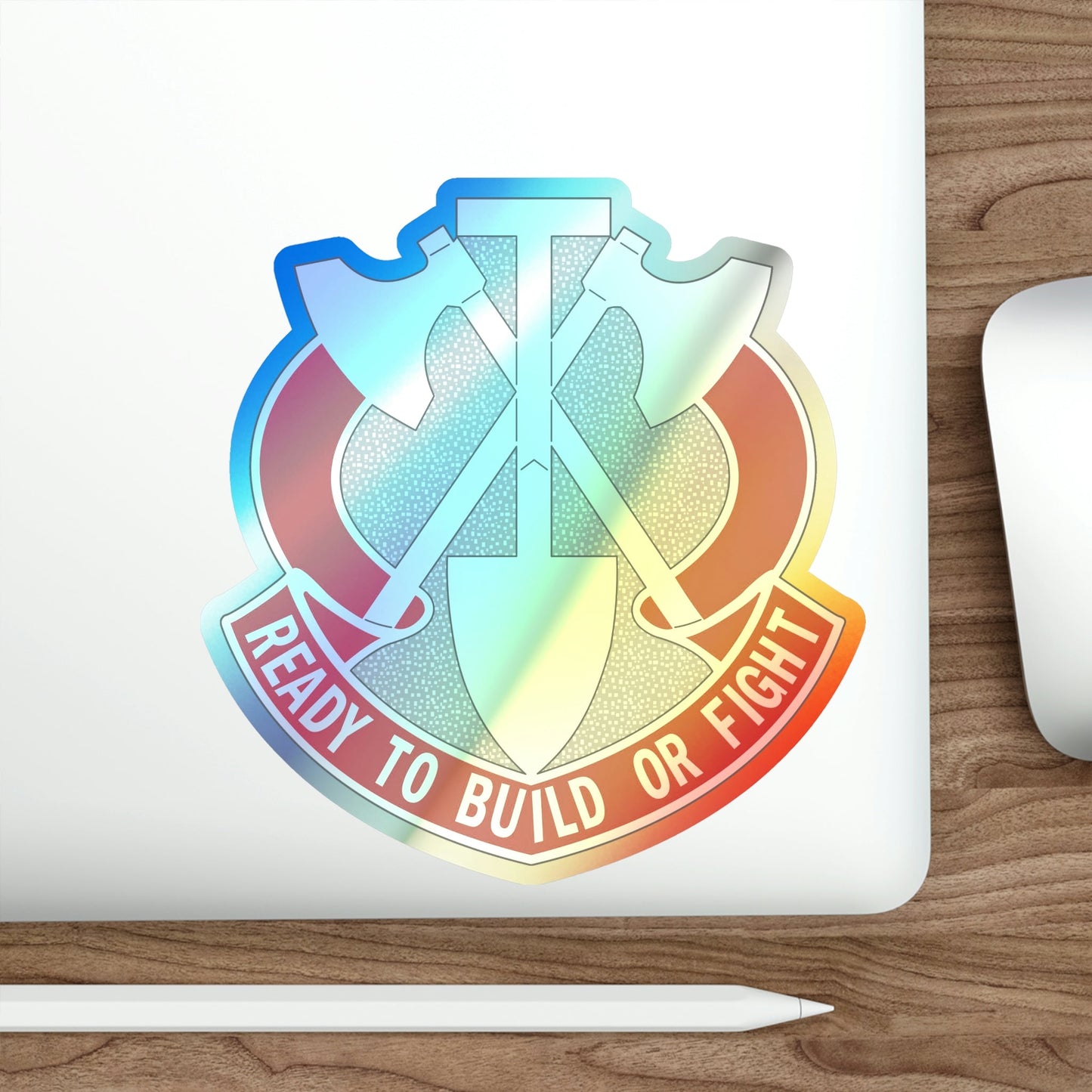 348 Engineer Group (U.S. Army) Holographic STICKER Die-Cut Vinyl Decal-The Sticker Space