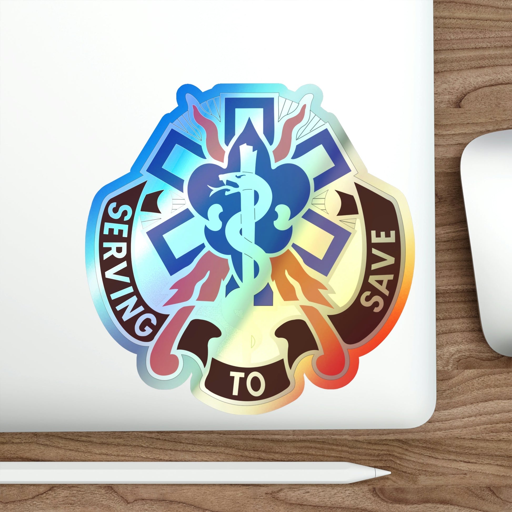 350 Surgical Hospital (U.S. Army) Holographic STICKER Die-Cut Vinyl Decal-The Sticker Space