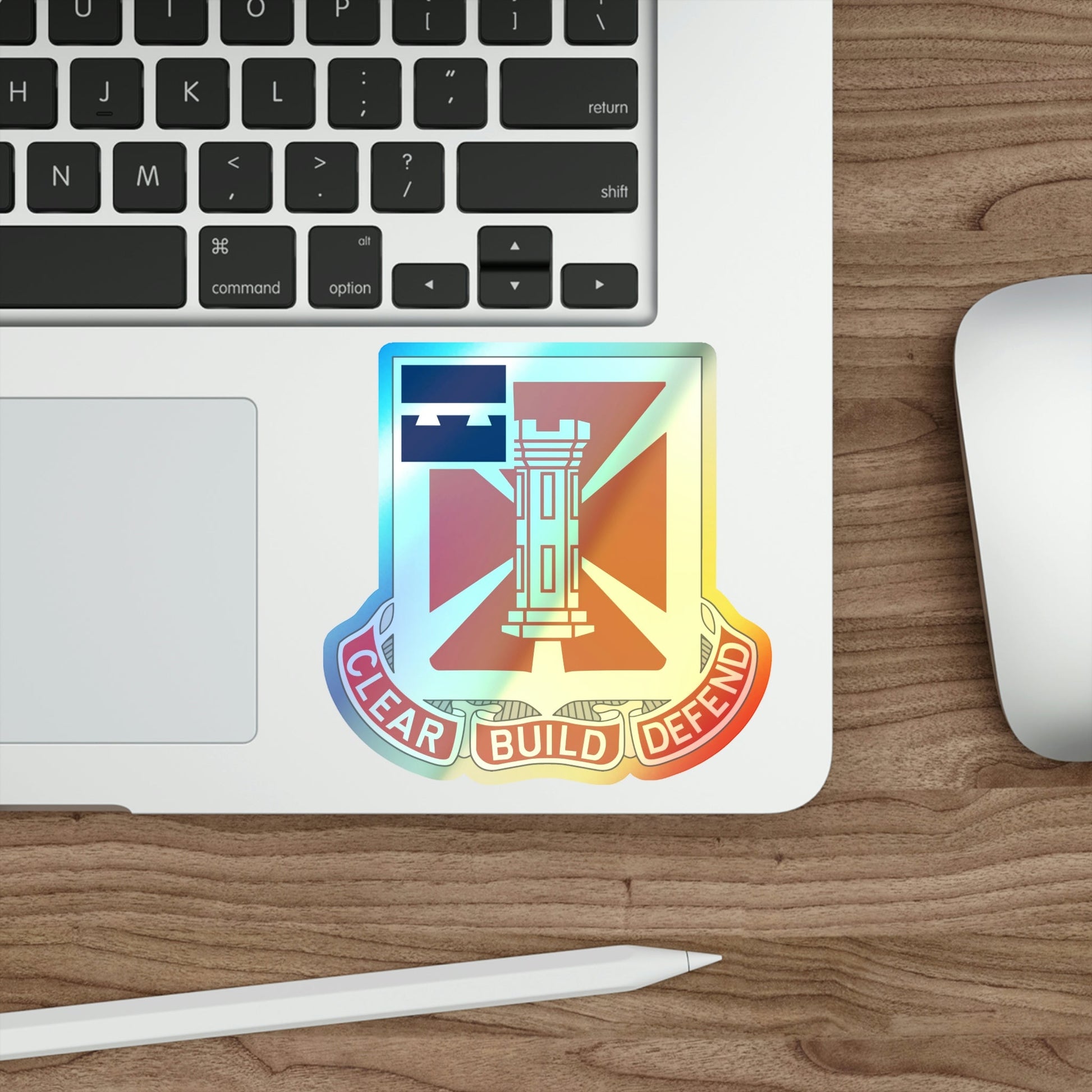 363 Engineer Battalion (U.S. Army) Holographic STICKER Die-Cut Vinyl Decal-The Sticker Space