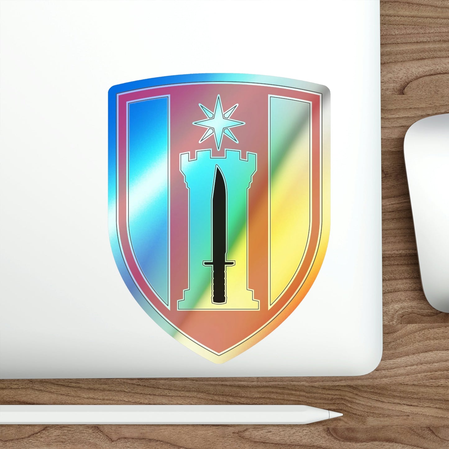 372 Engineer Brigade (U.S. Army) Holographic STICKER Die-Cut Vinyl Decal-The Sticker Space