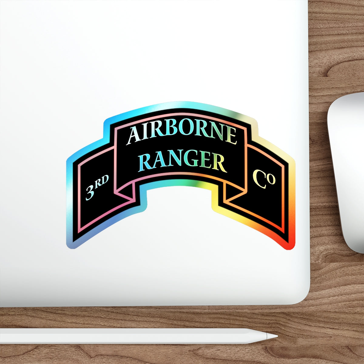 3rd Ranger Infantry Company (U.S. Army) Holographic STICKER Die-Cut Vinyl Decal-The Sticker Space