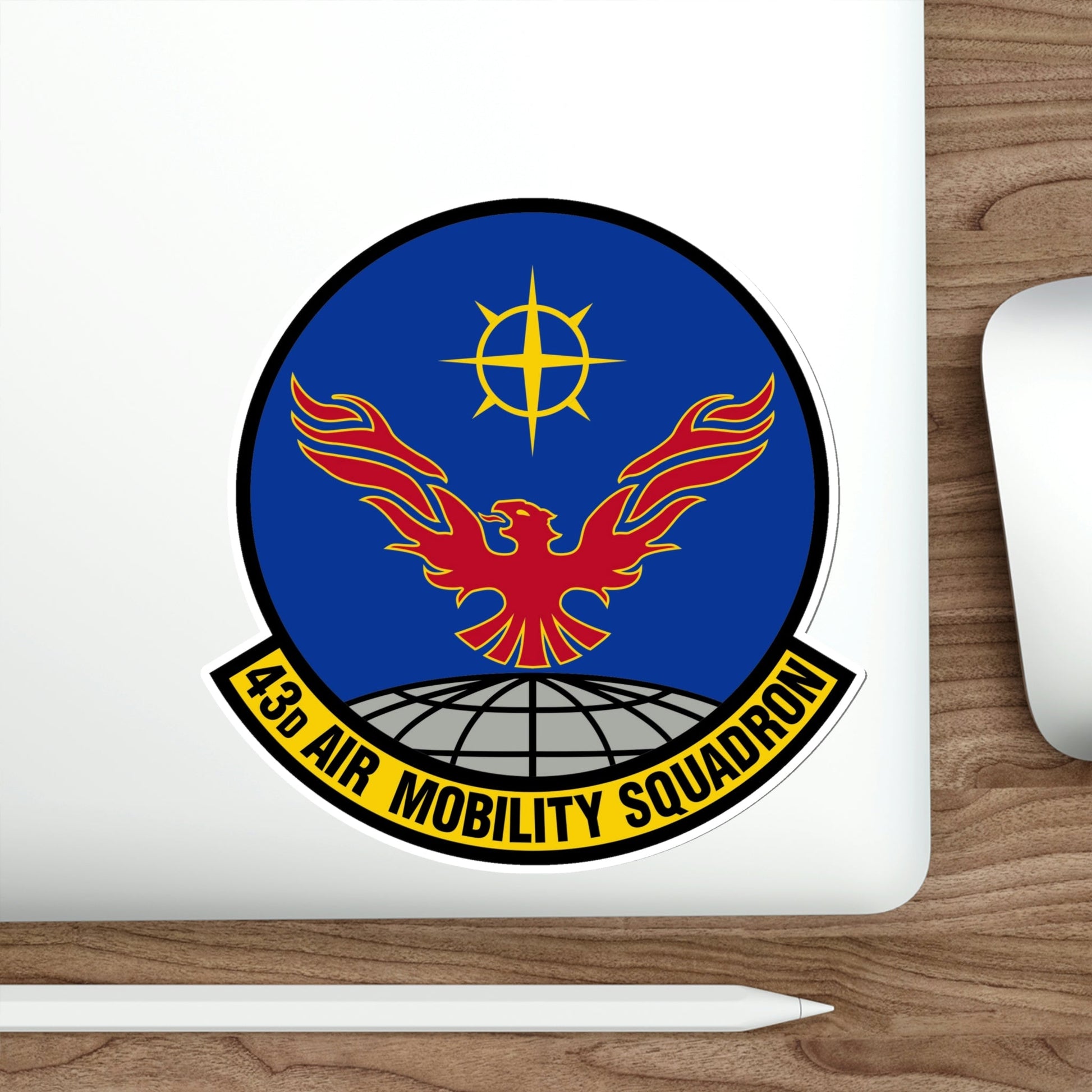 43 Air Mobility Squadron AMC (U.S. Air Force) STICKER Vinyl Die-Cut Decal-The Sticker Space